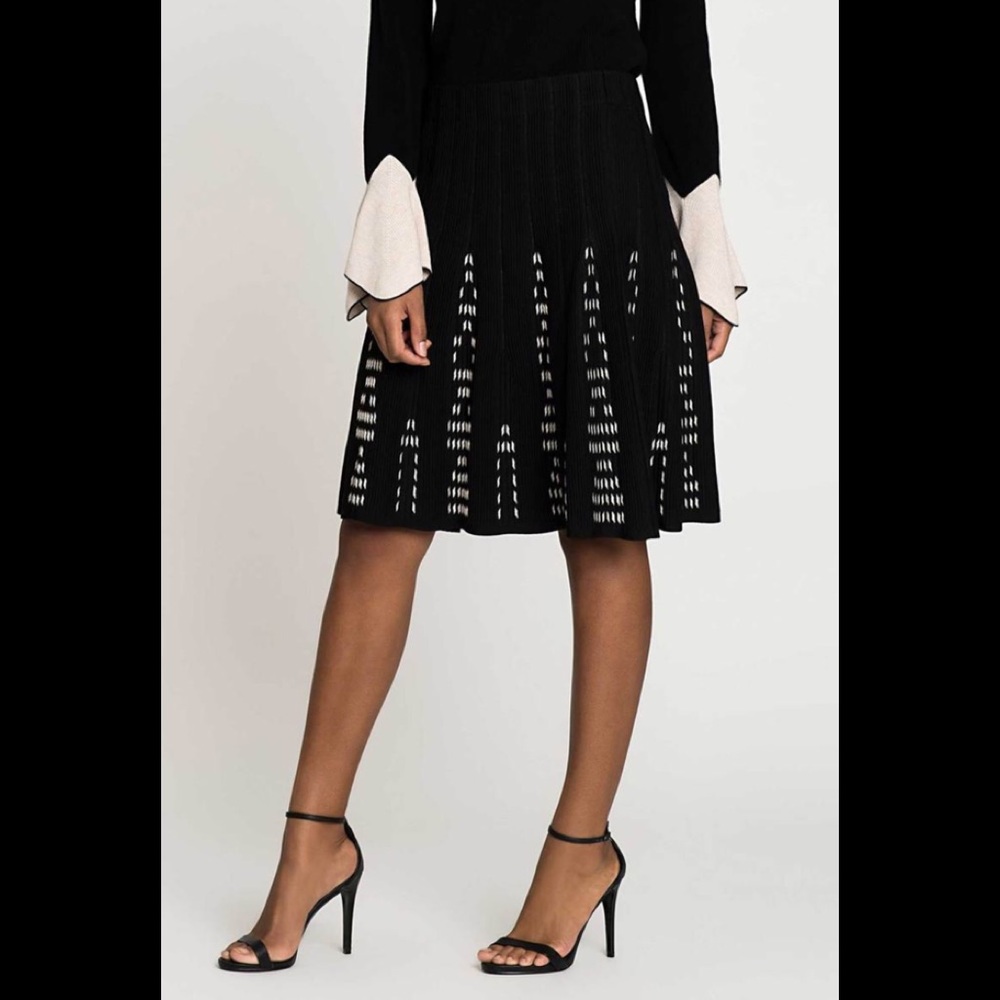 SOLD NEW NWT black/Ivory swing skirt